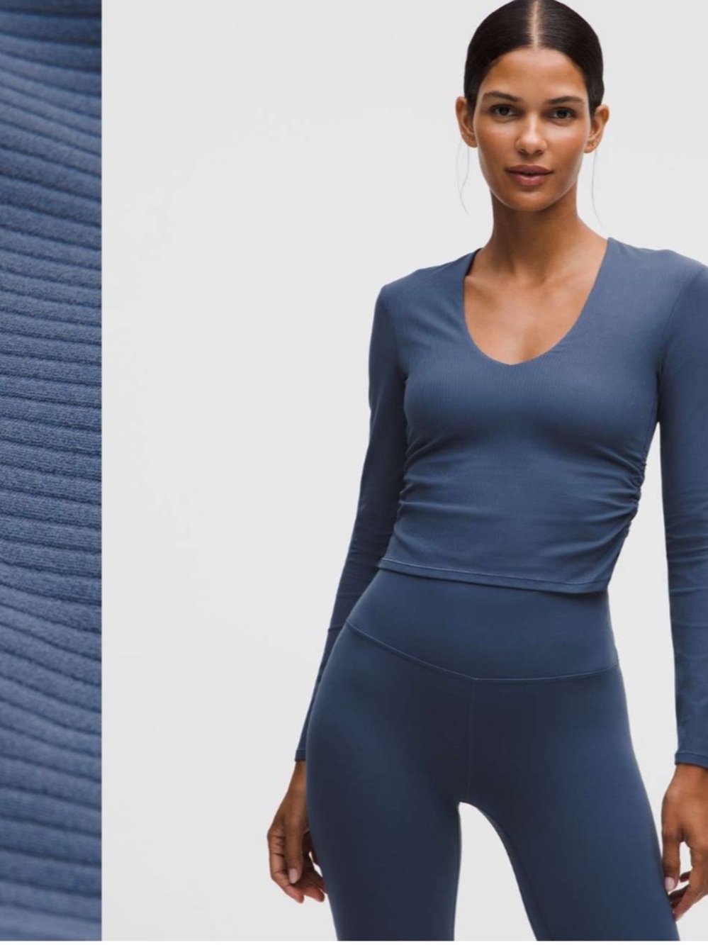 Like New Lululemon All It Takes Ribbed Nulu V-Neck LS Shirt *B-D Cups. Size 4